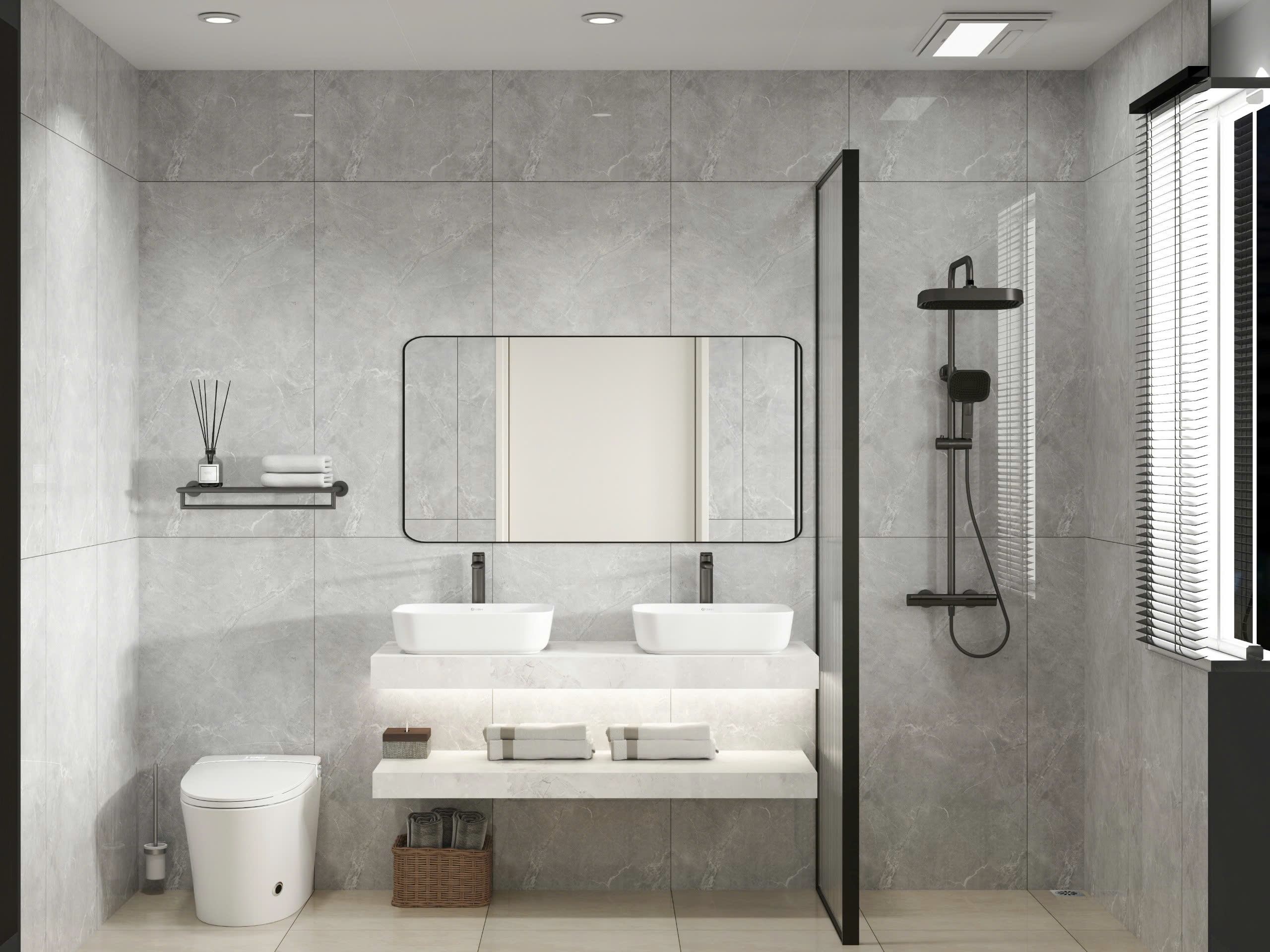 Gợi ý thiết kế nhà vệ sinh đón đầu xu hướng 2026